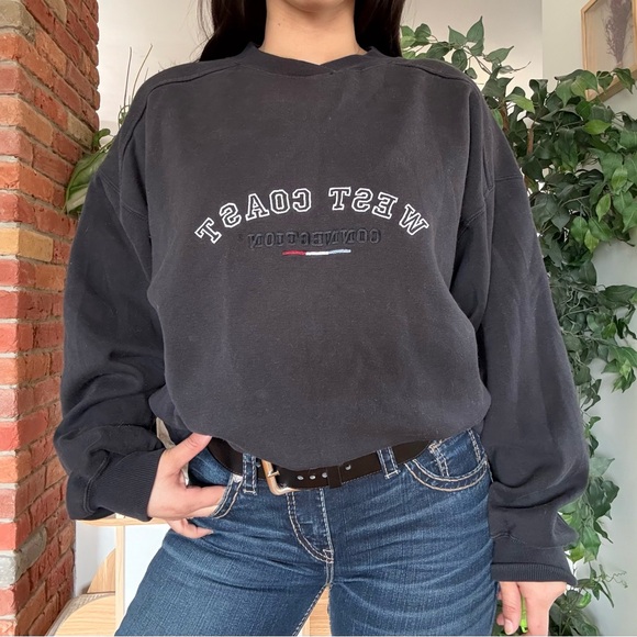 Sweaters - Y2K West Coast Oversized Distressed Sweatshirt